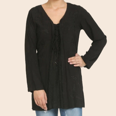 Renaissance Lace-Up Blouse