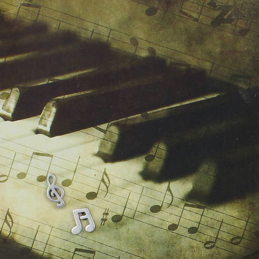 Silver Music Post Earring