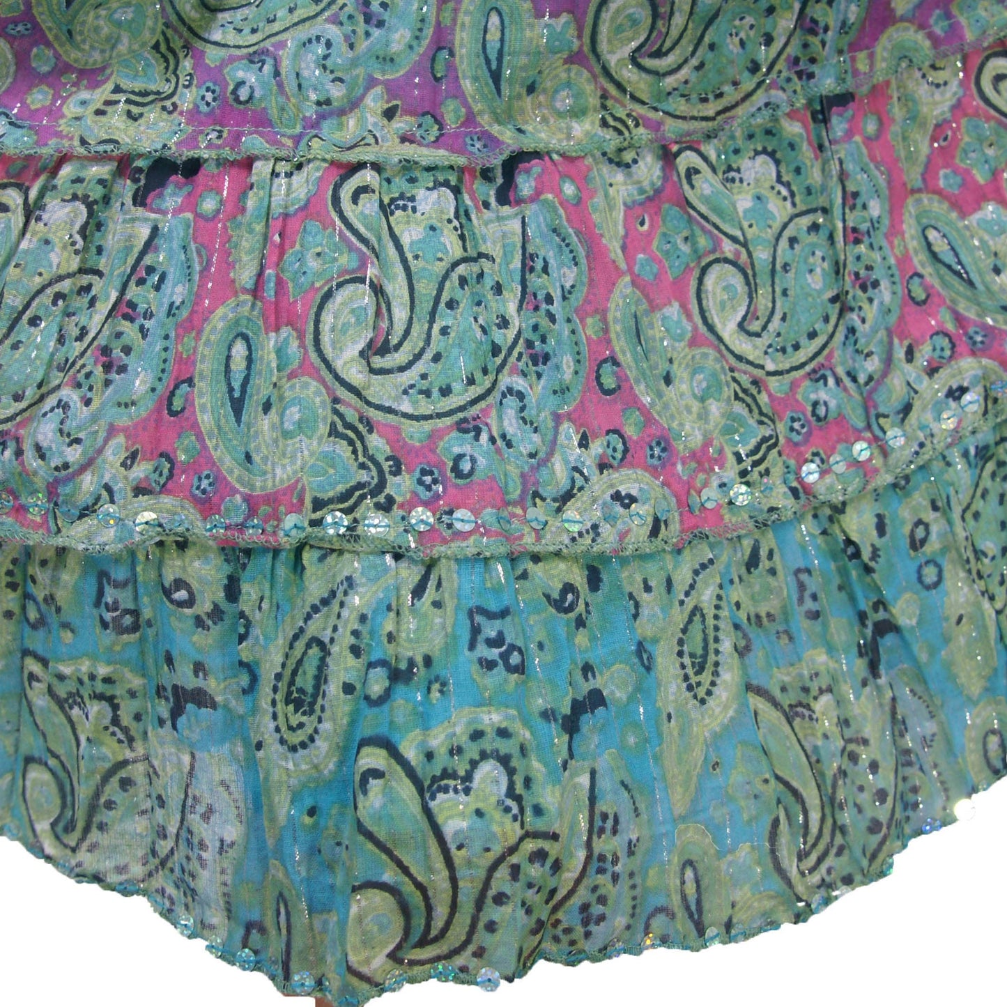 Mid Length Paisley Skirt with Zipper