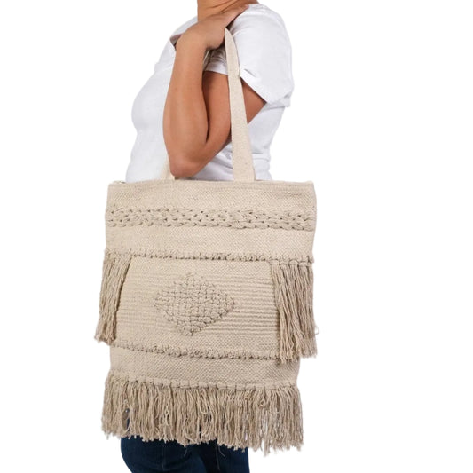 Wanderer Boho Shoulder Bag with Tassels
