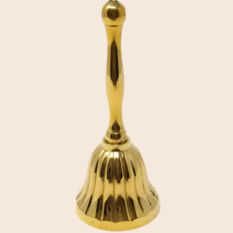 4" Scalloped Brass Hand Bell