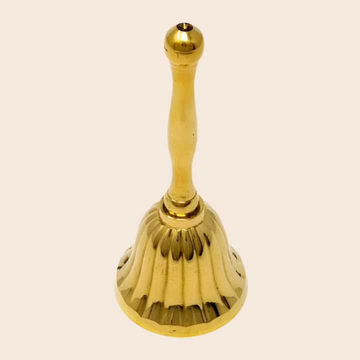 4" Scalloped Brass Hand Bell
