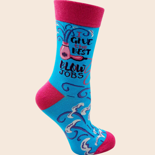 I Give the Best Blow Jobs Hairstylist Women's Socks
