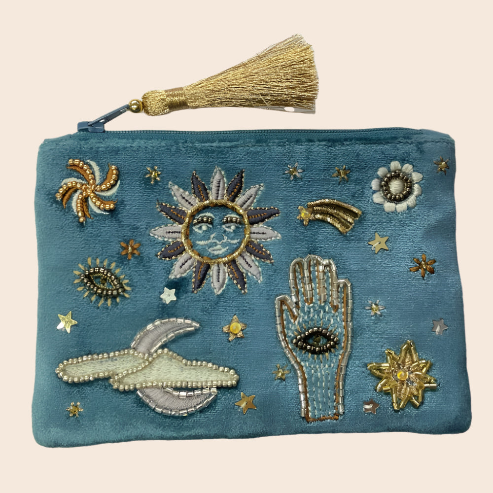 Blue Celestial Coin Purse