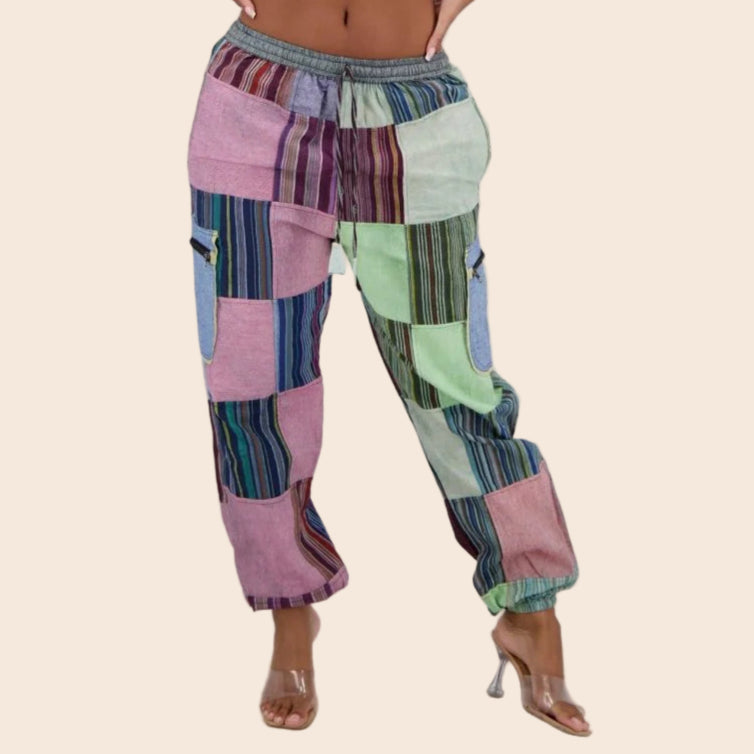 Earth Toned Patchwork Pants