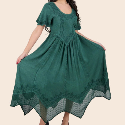 Renaissance Flutter Sleeve Dress
