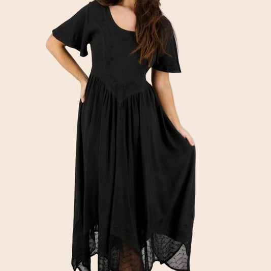 Renaissance Flutter Sleeve Dress