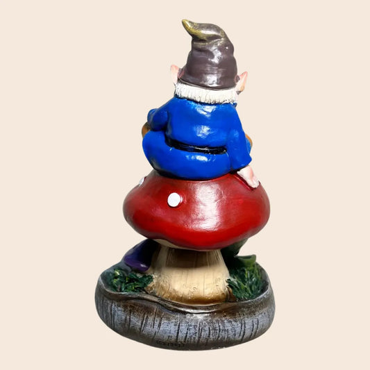 Gnome Sitting on a Mushroom Backflow Burner