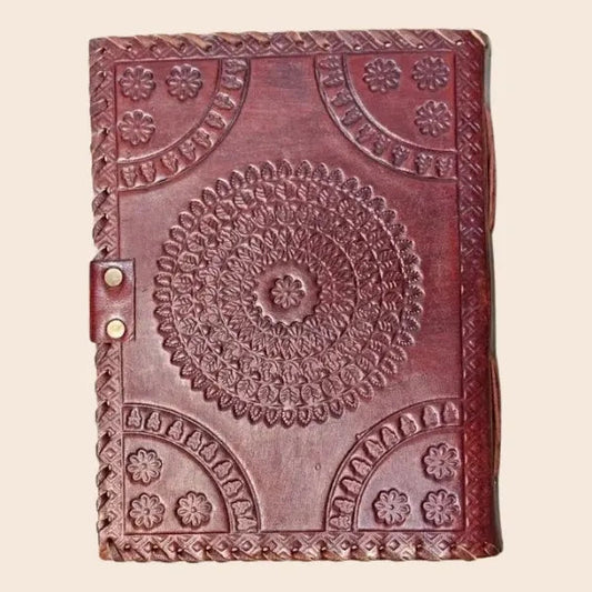 Leather and Chakra Stone Journal