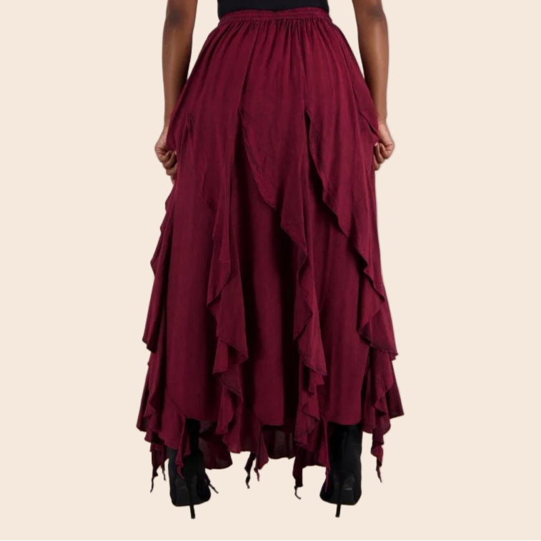 Ruffle Maxi Skirt