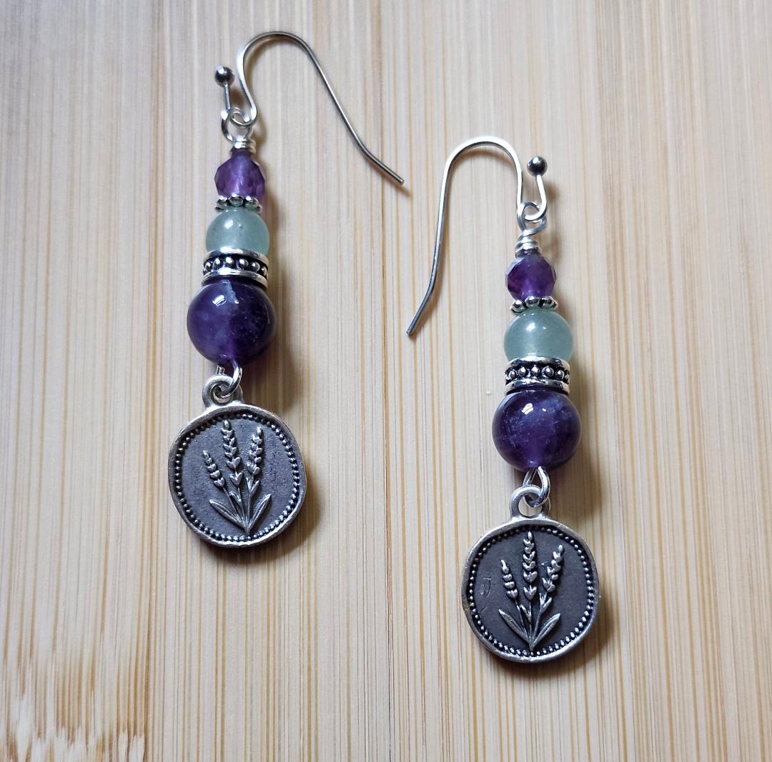 Lavender Drop Earrings