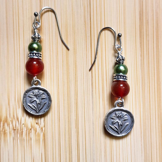 Lilly Flower Drop Earring