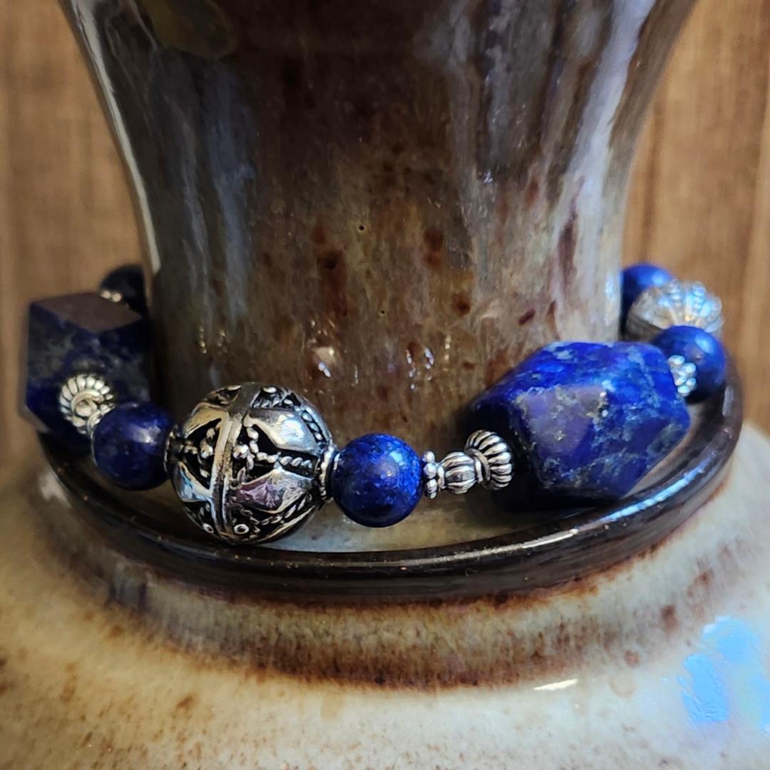 Lapis Lazuli Chunky Bracelet