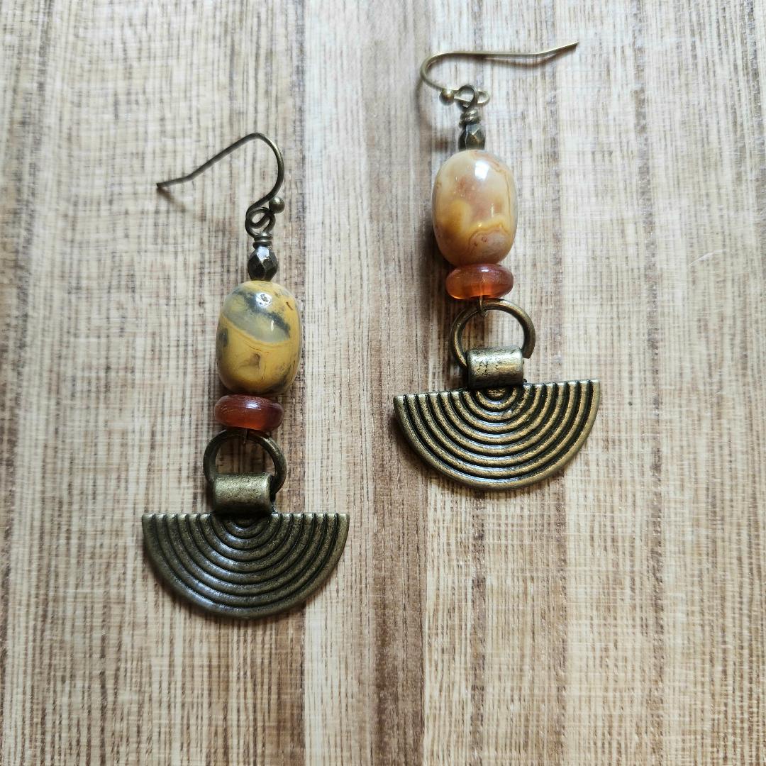 Crazy Lace Agate Earrings