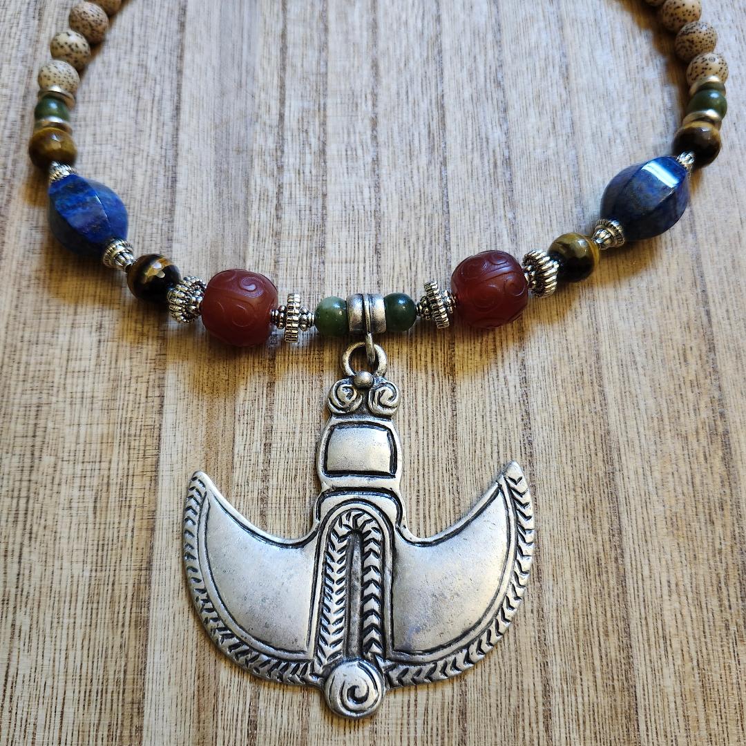 Assorted Gemstone Statement Necklace