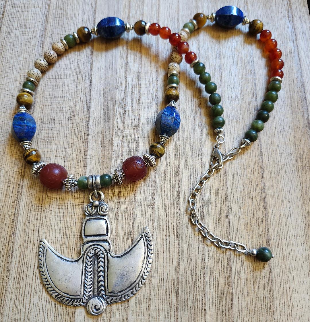 Assorted Gemstone Statement Necklace