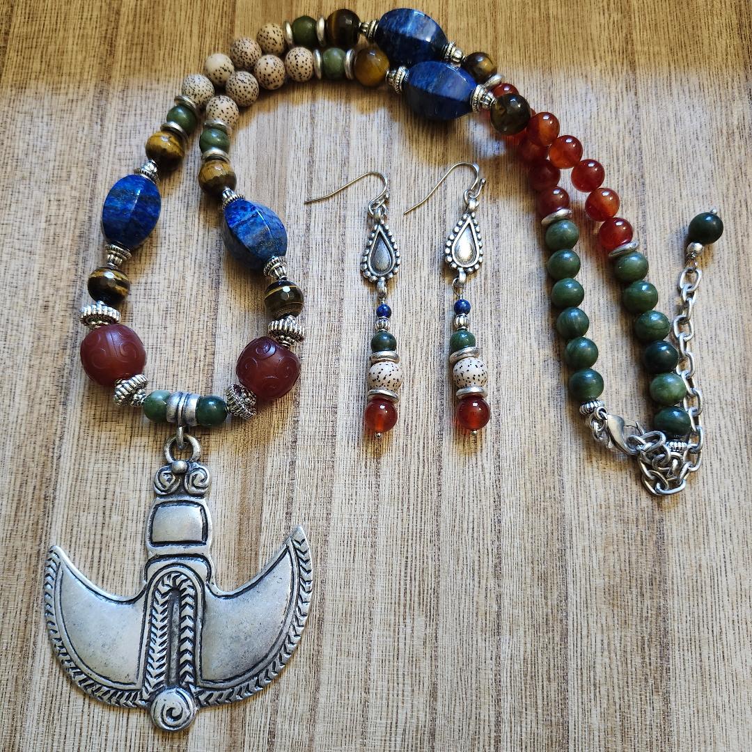 Assorted Gemstone Statement Necklace