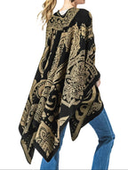 Black and Tan Mandala Kimono