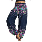 Blue Floral Harem Pants