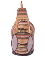 Multicolored Bohemian Hippie Boho Sling Hemp Backpack