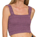 Seamless Wrinkle Stone Washed Bra Top