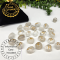 Clear Quartz Rune Sets with Velvet