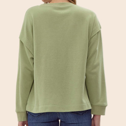 Flower Embroidered Sweatshirt