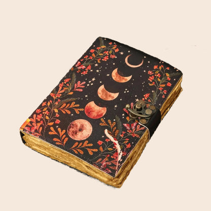Moon Phase Printed Leather Journal 