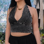 Boho Fairycore Reversible Cotton Embroidered Bralette