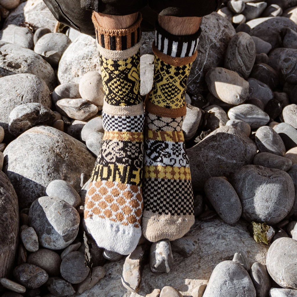 Honey Bee Crew Socks| USA Made Giveback Socks for Polinators
