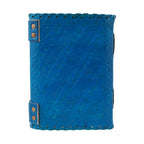 Blue Leather Embossed Journal with Quartz stone