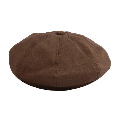 Vegan Leather Newsboy Cabbie Hat