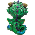 Polyresin Mythical Baby Dragon Figurine - Sitting