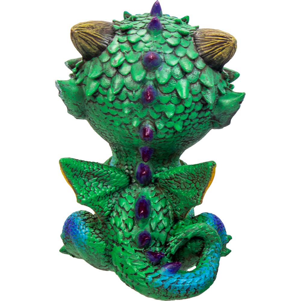 Polyresin Mythical Baby Dragon Figurine - Sitting