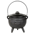Triple Moon Cast Iron Cauldron With Lid