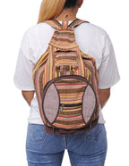 Multicolored Bohemian Hippie Boho Sling Hemp Backpack