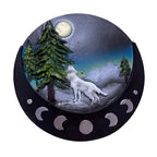 Wolf Round Incense Burner