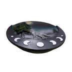 Wolf Round Incense Burner