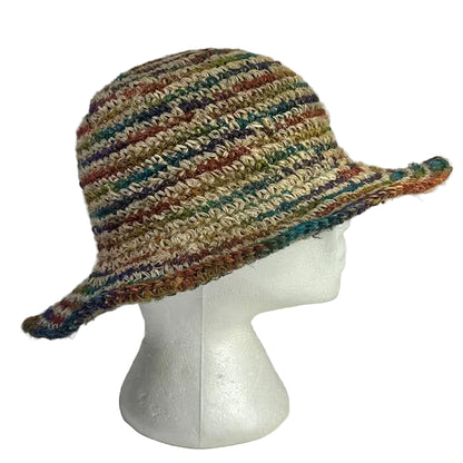 Hemp Sun Hat Rainbow
