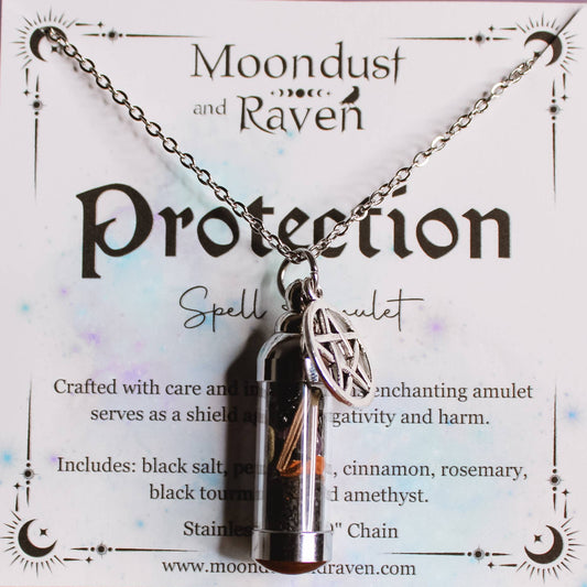 Protection Spell Jar Amulet Necklace