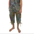 Hippie Cotton Patchwork  Men's Clam Digger Shorts