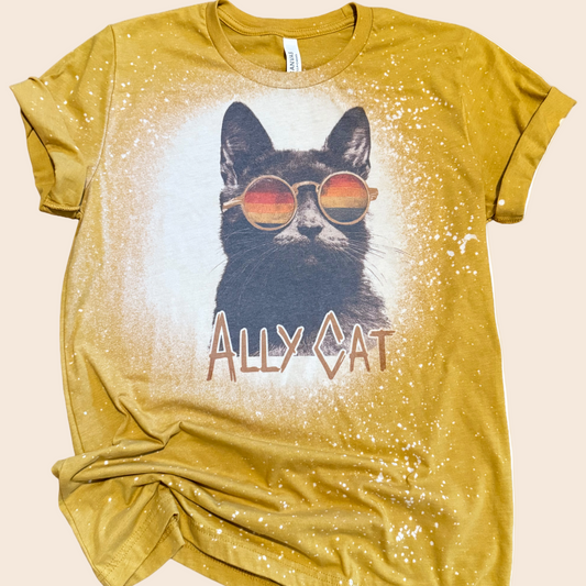 Ally Cat Pride Bleached Tee