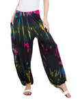 Teal Tie-Dye Rayon Pants
