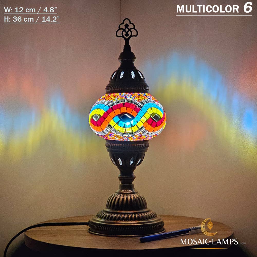 Turkish Mosaic Globe Table Lamp