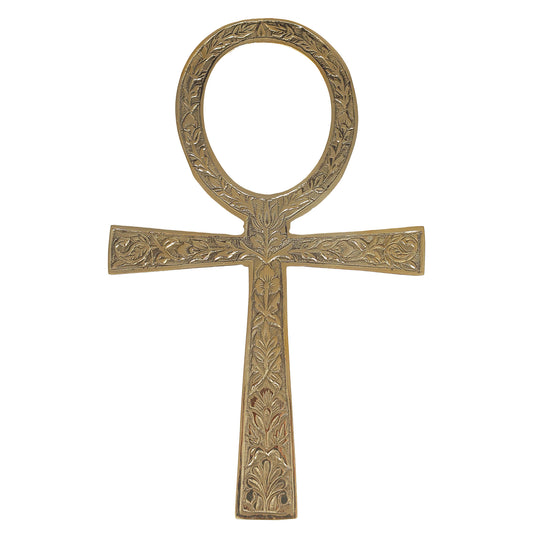 Brass Hanging Ankh 10"