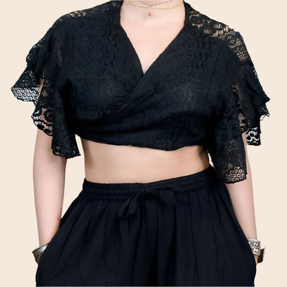 Lace Boho Wrap Top