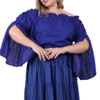 Split Sleeve Off-the-Shoulder Blouse