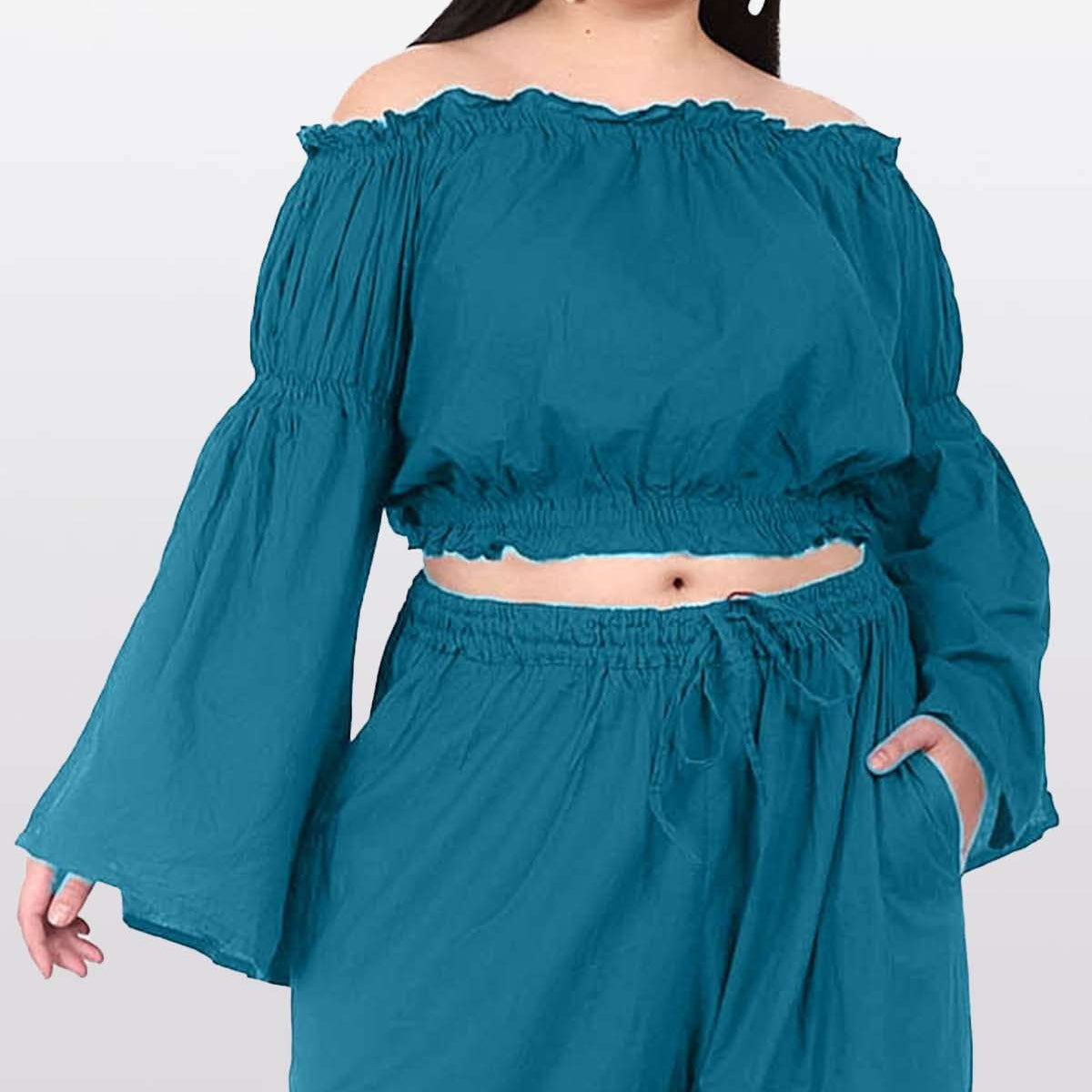Split Sleeve Off-the-Shoulder Blouse