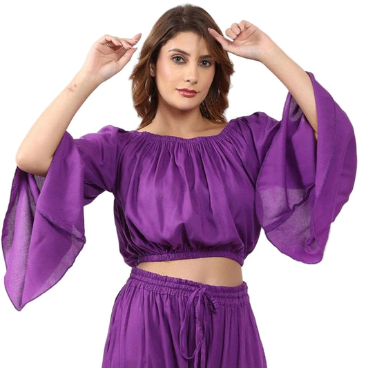 Off the Shoulder Long Sleeve Blouse