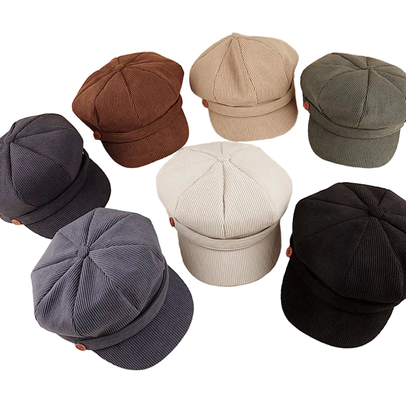 Corduroy Cabbie Hat